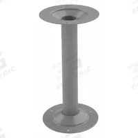 TENNSCO Bench Pedestal: 8 1/4 in x 16 1/4 in, Steel, Gray, Enamel, Round Post Pedestal (MPN LBP-1 MED GRAY). Key specifications — Color: Gray; Footplate Shape: Round; Material: Steel; Finish: Enamel; Brand: TENNSCO.
