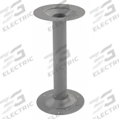 TENNSCO Bench Pedestal: 8 1/4 in x 16 1/4 in, Steel, Gray, Enamel, Round Post Pedestal (MPN LBP-1 MED GRAY). Key specifications — Color: Gray; Footplate Shape: Round; Material: Steel; Finish: Enamel; Brand: TENNSCO.