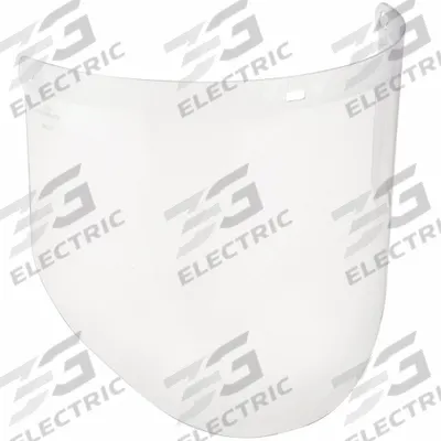 3M Face Shield: Clear, Uncoated, Reusable, 14 1/2 in Visor Wd, 9 in Visor Ht - General Purpose Single-Crown Face Shields