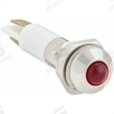 APPROVED VENDOR Raised Panel Light: 5/16 in Panel Mounting Hole Dia, LED, Red, Raised Head - LED Indicator Pilot Lights