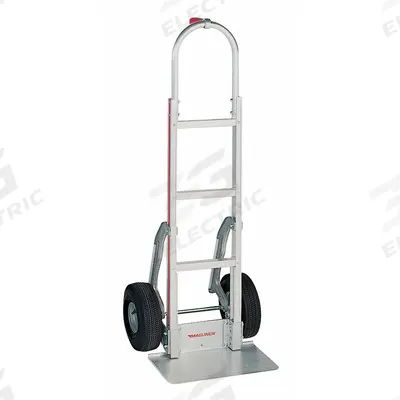 MAGLINER General Purpose Hand Truck: 500 lb, Single-Pin, Silver, Aluminum, Pneumatic - Corrosion-Resistant Hand Trucks