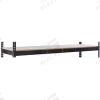HALLOWELL Shelf: 48 in x 24 in, 700 lb Load Capacity, Particleboard, Black, Shelf (MPN DRHCPL4824ME). Key specifications — Decking Material: Particleboard; Includes: (4) Beams; Shelf Configuration: Single Straight; Color: Black; Frame Material: Steel; Brand: HALLOWELL; Frame Finish: Powder Coated; Product Type: Shelf.