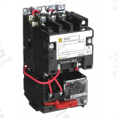 SQUARE D NEMA Magnetic Motor Starter: Non-Reversing, 3 Poles, NEMA Size 1 - Non-Reversing Starters with Electronic Overloads