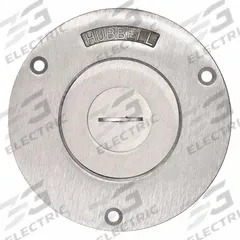 HUBBELL WIRING DEVICE-KELLEMS Floor Box Cover: Round, Silver, Aluminum, Brushed (MPN SA2525). Key specifications — attr211014: HUBBELL WIRING DEVICE-KELLEMS; attr1046648: Silver; attr1046653: Round; attr1046654: Brushed; attr1046660: Aluminum.