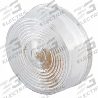 GROTE License Plate Light: Incandescent, License Plate Light, Clear, Round, 2 in Overall Dia (MPN 45821). Key specifications — Standards: FMVSS 108; Electrical Connection: Pigtail; Brand: GROTE; Installation Type: Permanent; Lens Color: Clear; Mount Type: Twist-On; Lighting Technology: Incandescent; Light Type: License Plate Light.