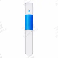 KIMBLE Test Tube: 3 mL, Test Tube, 10 mm Body Dia, 75 mm Overall Ht, Colorless, Round (MPN 60A10BZ3). Key specifications — Graduated: No; Includes Closure: No; Body Color: Colorless; Brand: KIMBLE; Bottom Shape: Round.