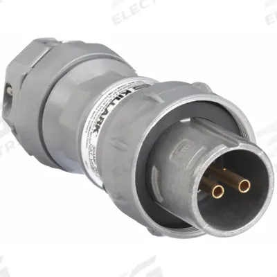 HUBBELL Pin and Sleeve Plug: Gray, 250V DC/600V AC, Single Phase, 30 A, 2 Pole - Hazardous Location Plugs