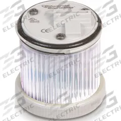 EDWARDS SIGNALING Tower Light Module: Flashing/Steady, 24V AC/24V DC, White, 48 mm Overall Dia (MPN 248LEDMW24AD). Key specifications — Brand: EDWARDS SIGNALING; Compatible with Series: 200 Class; Lens Color: White; Operating Voltage: 24V AC; Manufacturer Part Number: 248LEDMW24AD.