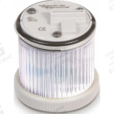 EDWARDS SIGNALING Tower Light Module: Flashing/Steady, 24V AC/24V DC, White - Multimode Light Modules