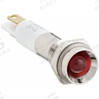 APPROVED VENDOR Protruding Panel Light: 5/16 in Panel Mounting Hole Dia, LED, Red, Protruding Head (MPN 24M057). Key specifications — Brand: APPROVED VENDOR; Electrical Connection: 0.11 Male Quick Disconnect.