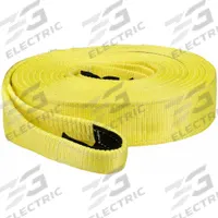 LIFT-ALL Tow-All Tow Strap: 25 ft Overall Hook Size, 3 in Overall Wd, 25 ft Overall Lg, Yellow (MPN TS2803NX25). Key specifications — Material: Nylon; Overall Hook Size: 25 ft; Attachment Style: Eye; Duty Capacity: Heavy Duty; Brand: LIFT-ALL; Equipment Color: Yellow; Number of Ply: 2-Ply.