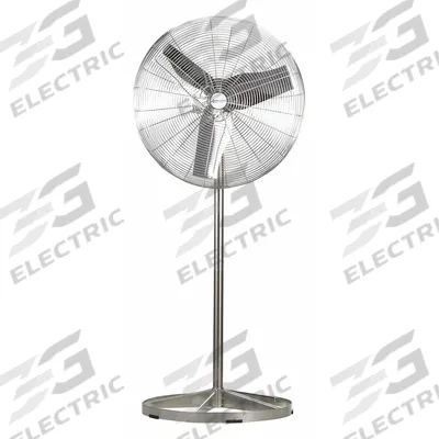 Dayton Freestanding Fan: 24 in Blade Dia, 1 Speeds, 1/4 hp Motor HP, Non-Oscillating - Washdown-Rated Industrial Pedestal Fans