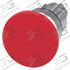 SIEMENS Mushroom Head Push Button: Red, 22 mm Mounting Size, Metallic, Momentary (MPN 3SU1050-1BD20-0AA0). Key specifications — Brand: SIEMENS; Action: Momentary; Series: 3SU; Push Button Material Type: Metallic.