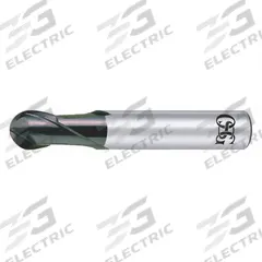OSG Ball End Mill: Carbide, WXS Coated, 2 Flute, 1/4" Mill Dia, 3/8" LOC, 2" OAL (MPN 90101111)
