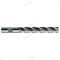 YG-1 Square End Mill: High Speed Steel, 4 Flute, 3/8" Mill Dia, 2-1/2" LOC, 4-1/4" OAL (MPN 06055)