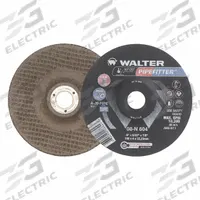 WALTER SURFACE TECHNOLOGIES Depressed Center Grinding Wheel: Type 27, 6 in x 7/8 in, Aluminum Oxide (MPN 08N604). Key specifications — Series: Pipefitter; Grit: A20; Brand: WALTER SURFACE TECHNOLOGIES.