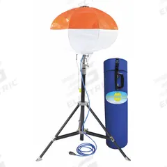 POWERMOON Temporary Job Site Light: LED, 110,000 lm Max Brightness, 12 ft Max Ht, 120V AC, IP54 (MPN PL1000LED110V10FT). Key specifications — Operating Voltage: 120V AC; Brand: POWERMOON; Frame Color: Black/Orange; Manufacturer Part Number: PL1000LED110V10FT.