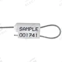 TYDENBROOKS Cable Seals: White, Zinc, 12 in Cable Lg, 1/16 in Cable Dia, Random, 250 PK (MPN 1061060). Key specifications — Brand: TYDENBROOKS; Marking Color: Black; Marking Included: Numbers; Marking Message: Sealed; Marking Numbering: Random.