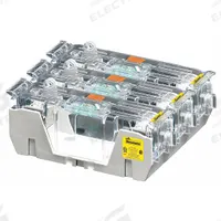 BUSSMANN Fuse Block: Open Block Design, 3 Pole, 250 V AC, Box Lug, Non-Indicating (MPN HM25600-3CR). Key specifications — attr233046: BUSSMANN.