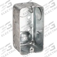 RACO Electrical Box: Steel, Steel Material & Nominal Size, 1 Gangs, 1 7/8 in Box Dp, 2 1/8 in Box Wd (MPN 663). Key specifications — Brand: RACO; Bracket Style: Without Bracket; Clamp Style: Without Clamps.