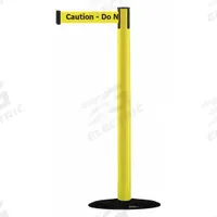 TENSABARRIER Barrier Post with Belt: Yellow, No Pattern, Caution Do Not Enter, 7 1/2 ft Belt Lg (MPN 875-35-STD-NO-YAX-C). Key specifications — attr981468: Cast Iron; attr981465: Yellow; attr981461: TENSABARRIER; attr981440: Plastic; attr981443: Yellow; attr981449: Caution Do Not Enter; attr981448: Black.