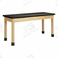 Plain Apron Table: 24 in Overall Wd, 30 in Overall Ht, 5 ft Overall Lg, Laminate, Black, Wood, Oak (MPN P760LBBK30E). Key specifications — Brand: DIVERSIFIED SPACES; Countertop Material: Laminate.