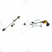 DEWALT String Trimmer Kit: 20V MAX*, Power Cleaner and Trimmer, 15 in String Trimmer Cutting Wd (MPN DCST970X1S/DCPW550B). Key specifications — Battery Capacity: 9.0 Ah; Combo Type: Power Cleaner and Trimmer.