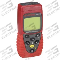 AMPROBE Thermocouple Thermometer: For Type J/Type K Thermocouple Type, 2 Channels (MPN TMD-10). Key specifications — Testing Functions: Min/Max Temperature; Accuracy: ±0.05 % + 1.4 °F; Brand: AMPROBE.