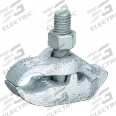 Parallel Conduit Clamp: Steel, 13/64 in to 37/64 in, 2 in Trade Size (MPN PCC200). Key specifications — Compatible Conduit Type: EMT; IMC; RMC; Nominal Conduit/Pipe/Threaded Rod: 2 in; Beam Flange Thickness: 13/64 in to 37/64 in; Material: Steel; Finish: Galvanized; Color: Gray.