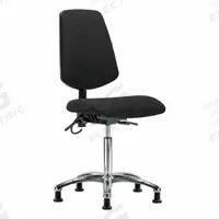 ESD Task Chair: Fabric, Armless, Ht Range 21 1/2 in to 29 in, 18 1/2 in Seat Wd, 17 in Seat Dp (MPN BR-ESD-FMBCH-MB-CR-T0-A0-NF-EG-ESDBLK). Key specifications — Foot Support: No; Back Tilt Backward: 13.5°; Back Tilt Forward: 10.5°; Base Material: Aluminum; Brand: APPROVED VENDOR; Product Type: ESD Task Chair; ESD-Safe: ESD-Safe.