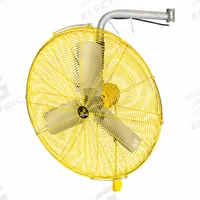 JAN FAN Mounted Fan: 20 in Blade Dia, 115 V, 1/4 hp Motor HP, Ceiling/Floor/Wall Mount, Bracket (MPN JF-BMF20-DCS-Y). Key specifications — Brand: JAN FAN; Voltage: 115 V; Number of Speeds: 2; Fan Mounting Location: Floor; Oscillation: Non-Oscillating; Mounting Type: Bracket.
