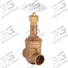 MILWAUKEE VALVE Gate Valve: 1/2 in, Bronze, Rising, Sweat x Sweat, 300 psi CWP, Wheel, Solid Wedge (MPN UP149 1). Key specifications — Wedge Material: Bronze; Brand: MILWAUKEE VALVE; Bonnet Material: Bronze.
