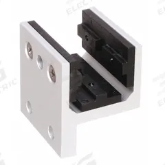 Linear Bearing: 25 Series, 47 mm L x 41.2 mm W x 49.8 mm H, Silver, Single Flanged, Std, Anodized (MPN 25-6415). Key specifications — Brand: 80/20; Housing Material: Aluminum; Finish: Anodized.