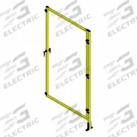 T-Slot Framing System Door: Add-On, Yellow, Right Swing, 84 in H x 37 1/2 in W x 5 1/2 in D, Solid (MPN 48361). Key specifications — Finish: Powder-Coated; Brand: FAZTEK; Panel Color: Clear; Panel Type: Solid; Color: Yellow; Material: Polycarbonate; Assembly: Unassembled; Manufacturer Part Number: 48361.