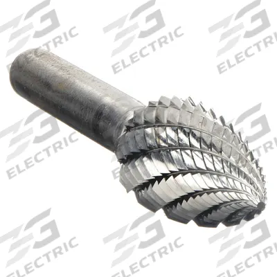 APPROVED VENDOR Carbide Bur: Pointed-End Tree, SG-2, Double Cut, 5/16" x 3/4" Head - Double-Cut Pointed-End Tree Burs