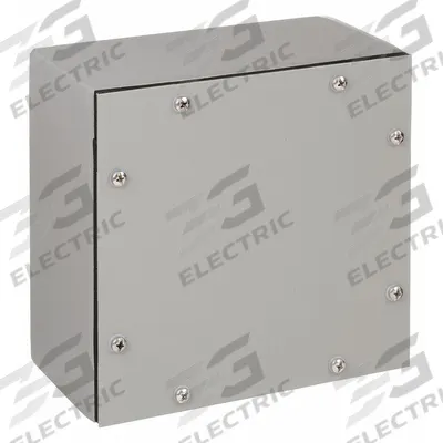 WIEGMANN Enclosure: Steel, 6 in x 6 in x 4 in, NEMA 4, Solid Cover - Steel Washdown Enclosures