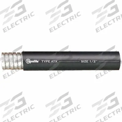 LIQUATITE Liquid Tight Conduit: 1 1/4 in Trade Size, Black, 50 ft Nominal Lg - Extreme Temperature Liquid-Tight Flexible Metal Conduit