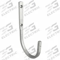 SUGATSUNE Hook: Screw, 26 lb Wt Capacity, 1 Points per Hook, Silver, 4 1/4 in Projection (MPN JF-110). Key specifications — Color: Silver; Finish: Mirror; Material: Stainless Steel; Product Type: Hook.