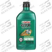 CASTROL Engine Oil: Synthetic Blend, 1 qt Size, Bottle, 5W-30, GTX High Mileage (MPN 06440). Key specifications — SAE Grade: 5W-30; Brand: CASTROL; Compatible Engine Type: Gasoline Engines; Oil Series: GTX High Mileage.