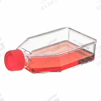 APPROVED VENDOR Plastic Flasks: Cell Culture, Polystyrene, 60 mL, 2.03 fl oz, Sterile (MPN TC-FLSK-75-P). Key specifications — Brand: APPROVED VENDOR; Graduated: Yes; Includes Closure: Yes.