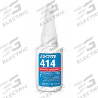 LOCTITE Instant Adhesive: 414, Plastics, 1 fl oz, Bottle, Clear, Thin Liquid, 50 g/L and Under (MPN 233801). Key specifications — Series: 414; Standards: 29 CFR 1910.1200; Primary Applications: Plastics; Materials Bonded: Metal; Brand: LOCTITE; Secondary Compatible Materials: Metals.