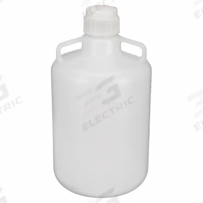 APPROVED VENDOR Carboy: 19.98 L Capacity - mL, Screw On Cap, White, 549.27 mm Overall Ht - Round Carboys