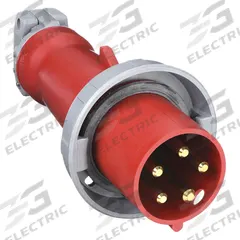 HUBBELL Pin and Sleeve Plug: Red, 277/480V AC, Three Phase, 60 A, 4 Pole, 5 Wire, IEC Grounding (MPN HBL560P7W). Key specifications — Brand: HUBBELL.