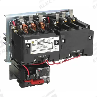 SQUARE D NEMA Magnetic Motor Starter: Reversing, 3 Poles, NEMA Size 1, 27 A - Reversing Starters with Electronic Overloads