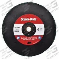 SCOTCH-BRITE Non-Woven Depressed Center Disc: 7 in x 5/8"-11, Aluminum Oxide, Extra Coarse, CX-DN (MPN 61500303153). Key specifications — Series: CX-DN; Brand: SCOTCH-BRITE.