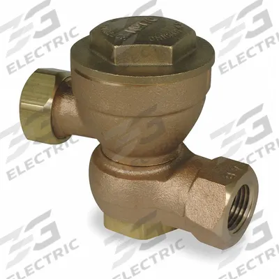BELL & GOSSETT Steam Trap: Brass Body, Offset Design, 162 lb/hr, 1/2 in FNPT Inlet - Brass Offset Thermostatic Steam Traps