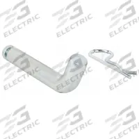 REESE Hitch Pin: 2 in_2 1/2 in Compatible Hitch Size, 5/8 in Pin Dia, V, 3 1/2 in Overall Lg, Steel (MPN 7033100). Key specifications — Material: Steel; Vehicle Class: V; Finish: Bright Zinc; Includes: Groove pin; Brand: REESE.