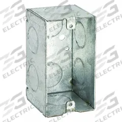 RACO Electrical Box: Steel, Steel Material & Nominal Size, 1 Gangs, 2 1/8 in Box Dp, 2 1/8 in Box Wd (MPN 674). Key specifications — Brand: RACO; Bracket Style: Without Bracket; Clamp Style: Without Clamps.