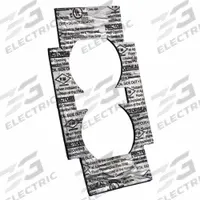 METACAULK Firestop Sheet: 0.11 in Overall Wd, 3 hr Fire Rating (MPN 66272). Key specifications — Color: Black; Usage Location: Single Gang Receptacle; Fire Rating: 3 hr; Brand: METACAULK.