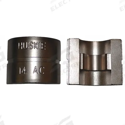 HUSKIE TOOLS Upper and Lower Crimping Die: 1/4 in Aluminum/Copper, 2 Sizes, 13D361/13D372 - Huskie Replacement Crimping Dies